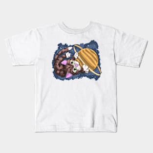 Cat in space Kids T-Shirt